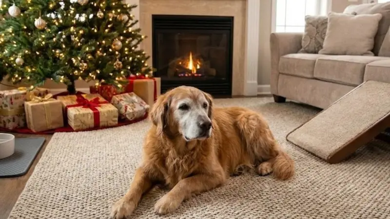 Navidad sin estrés ni caídas: Consejos clave para tu perro con movilidad reducida